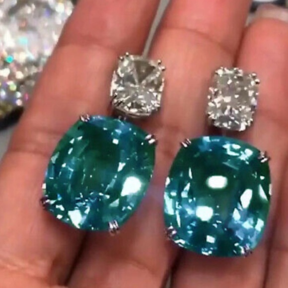 New Sterling silver diamond Earrings - Picture 2 of 2